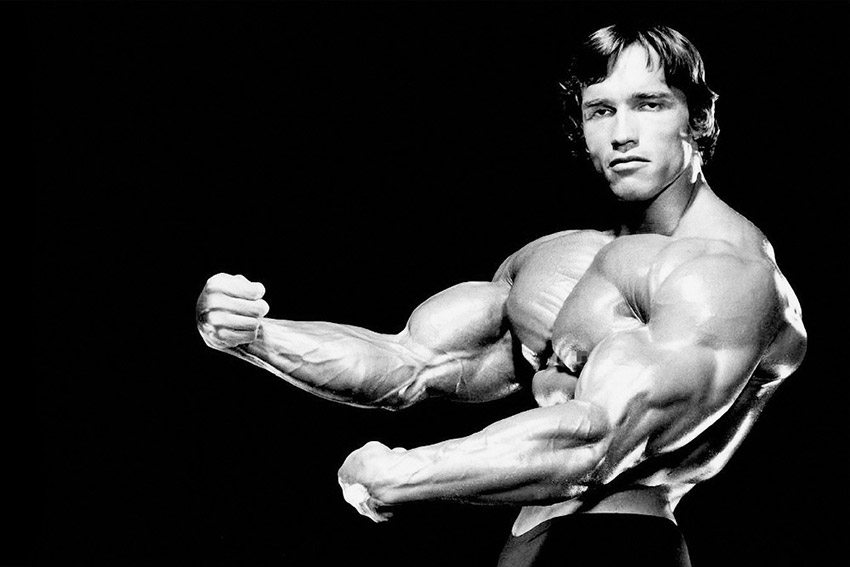 Joseph Baena Recreates Arnold Schwarzenegger's Bodybuilding Pose